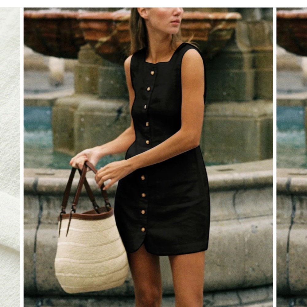 Commense Black Cotton Dress (size small)